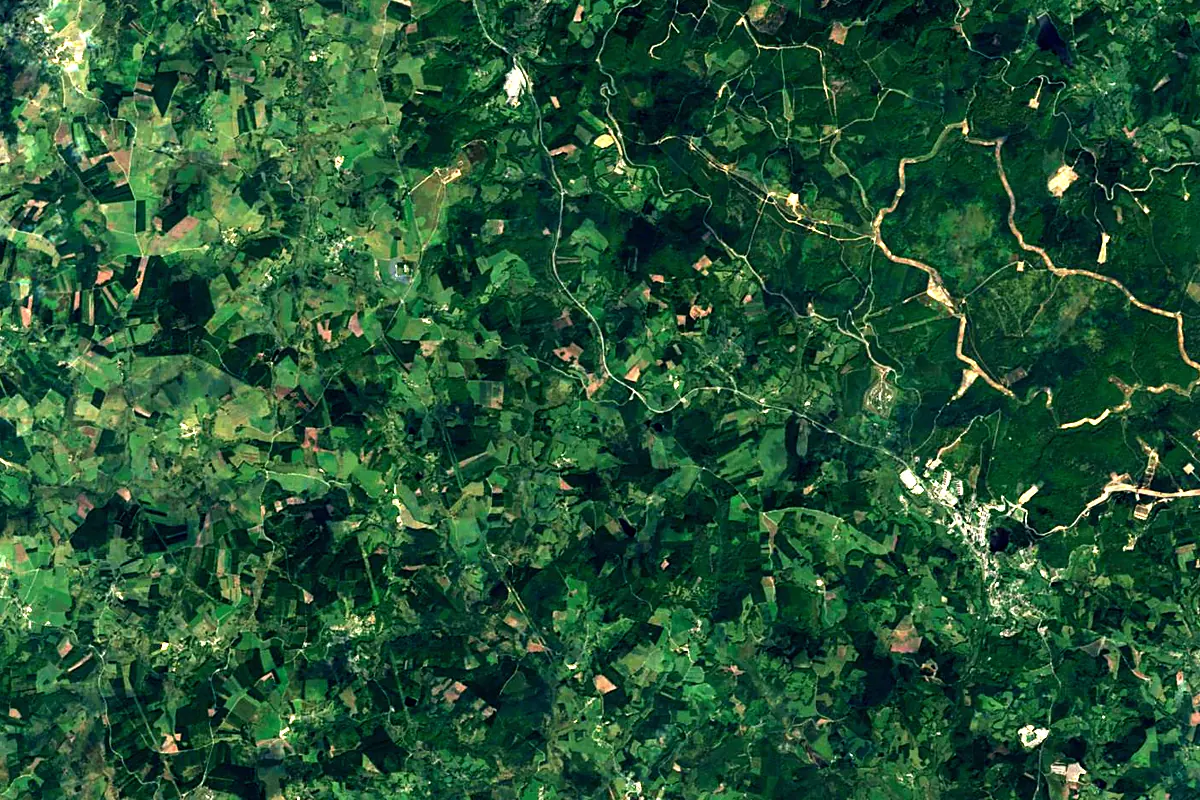 Creuse: satellite view of the source