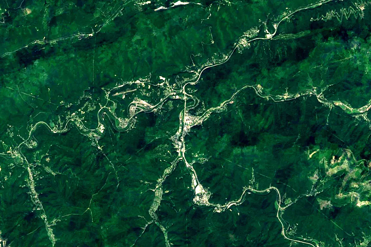 Cumberland River: satellite view of the source