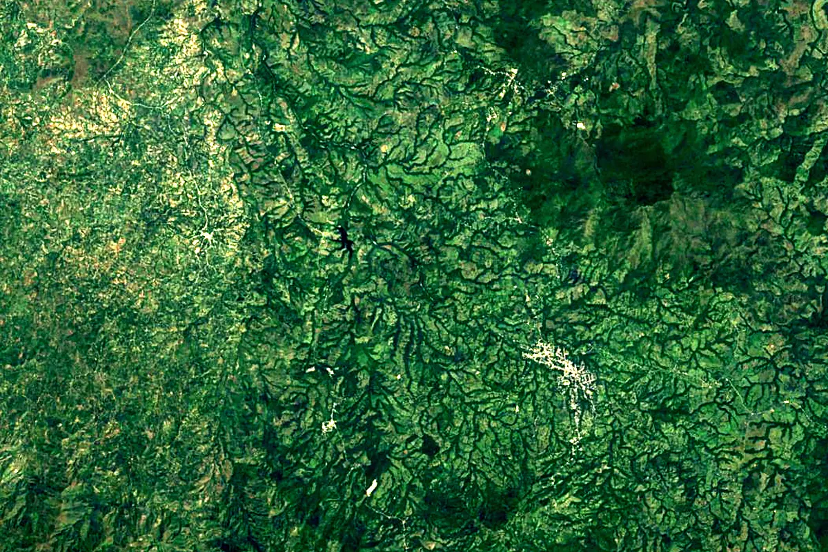 Dajabón River: satellite view of the source