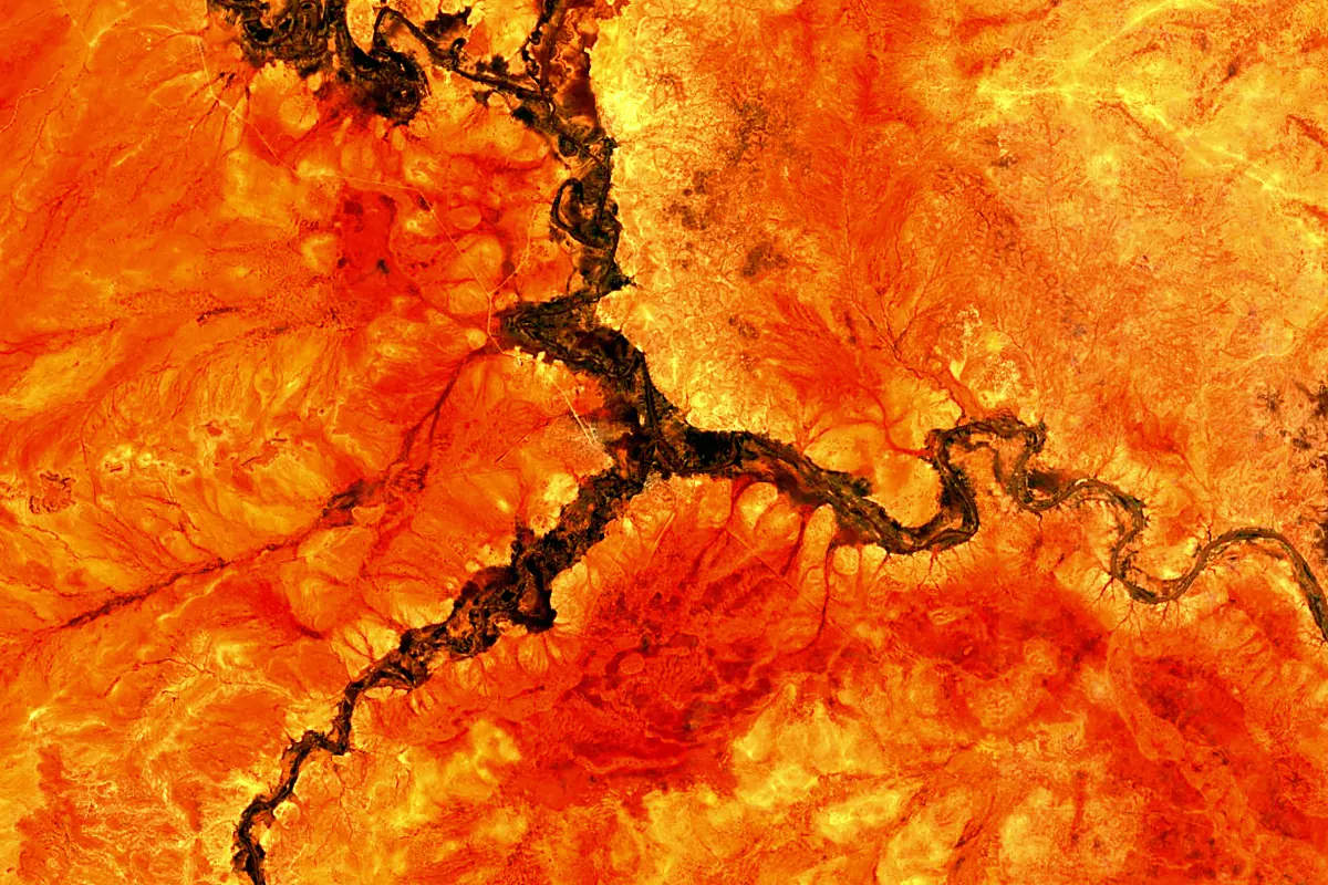 Dawa River: satellite view of the mouth