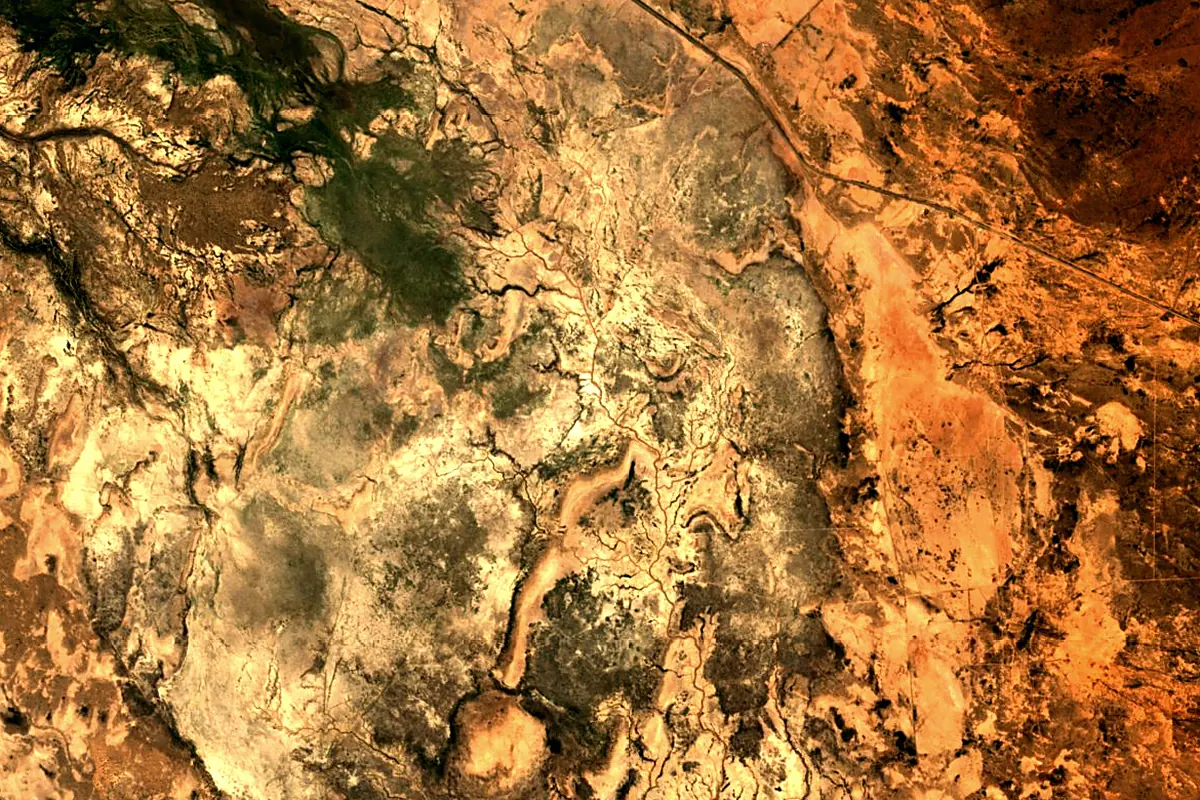 Desaguadero River: satellite view of the source