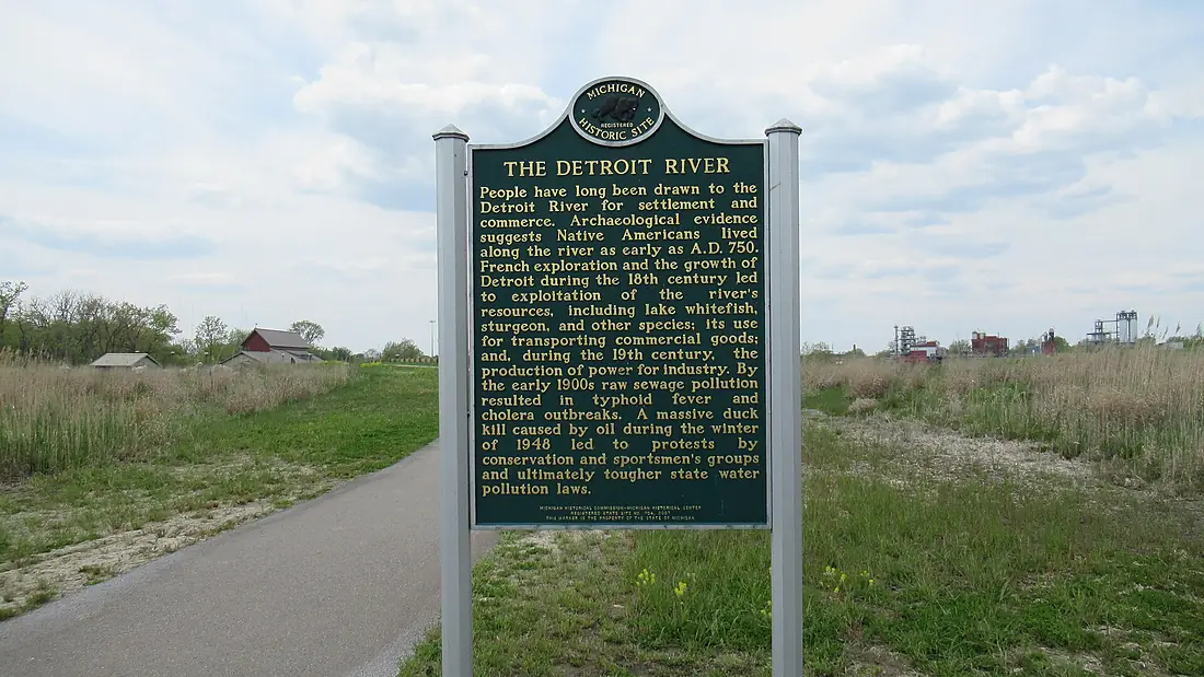 Detroit River MSHS marker