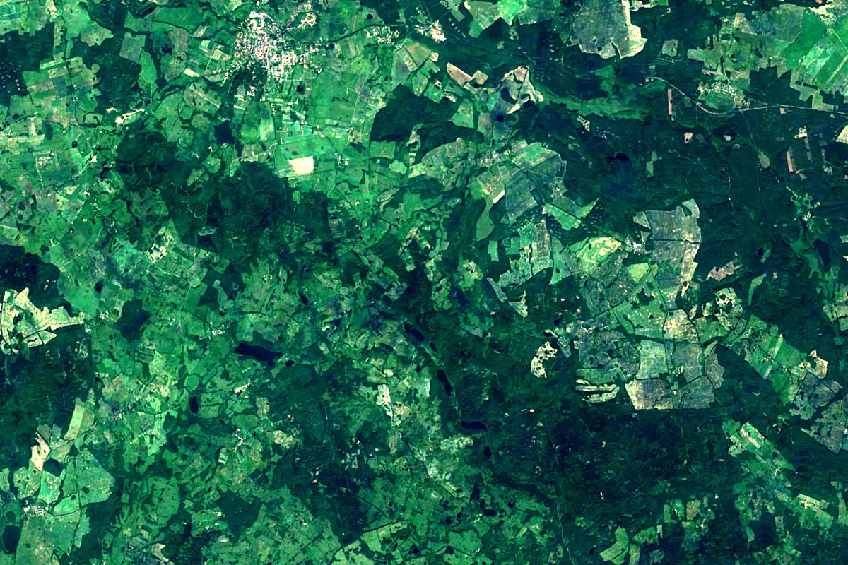 Drawa: satellite view of the source