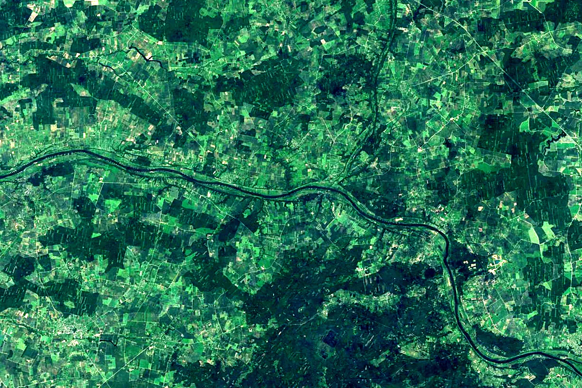Dubysa: satellite view of the mouth