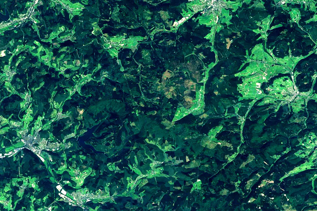 Eder: satellite view of the source