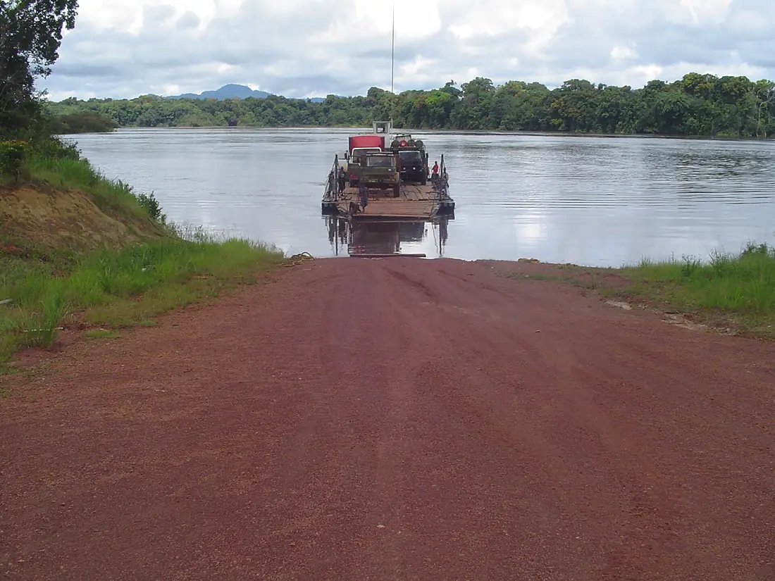 Pontoon Crossing at Mango Landing Essequibo River
