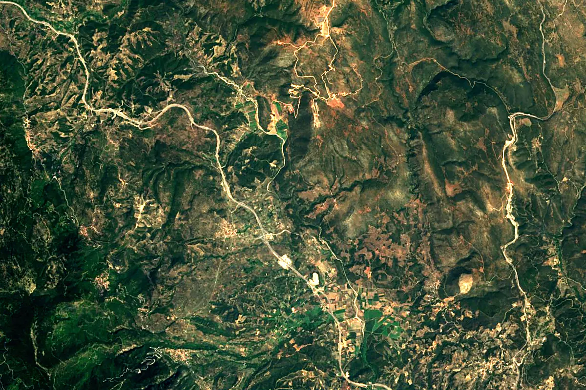 Eurotas: satellite view of the source