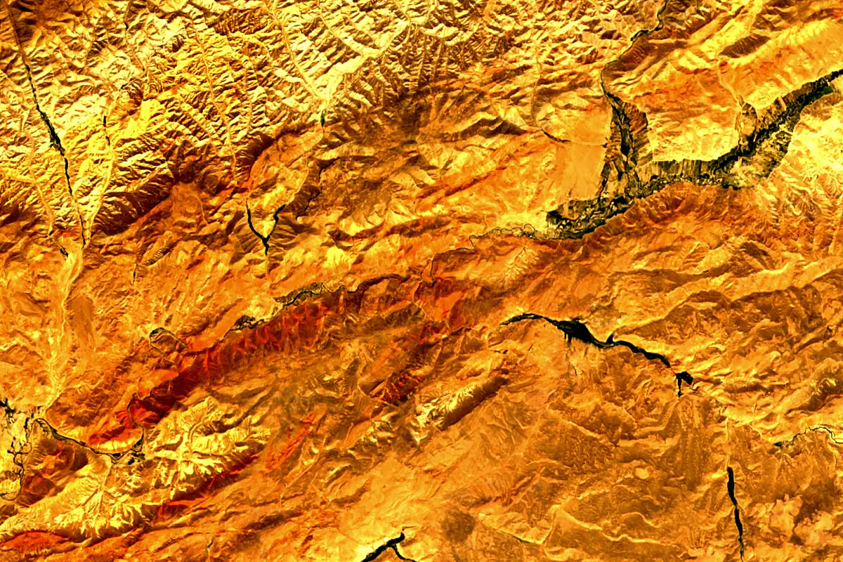 Farah River: satellite view of the source