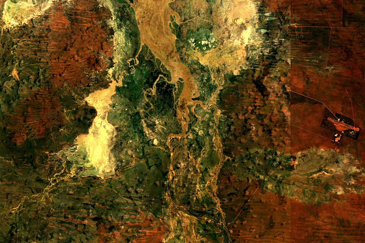 Fitzroy River: satellite view of the mouth