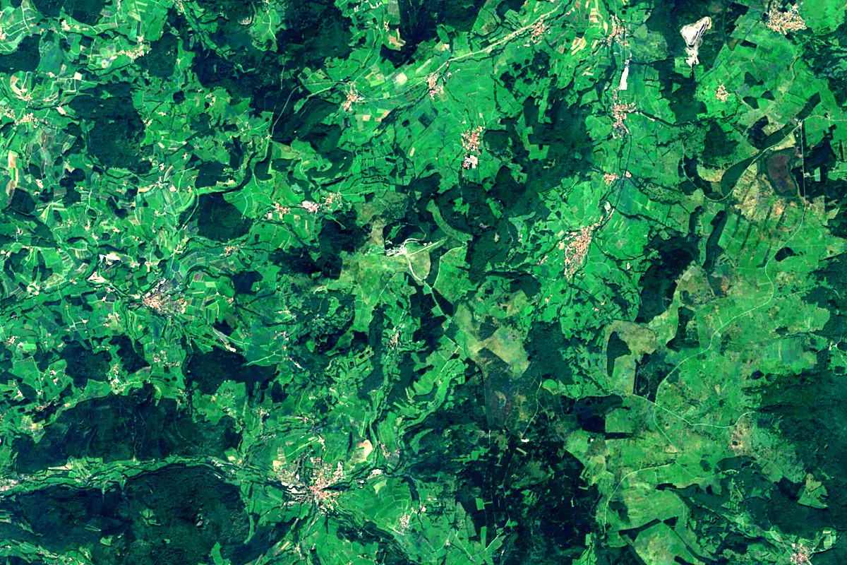 Fulda: satellite view of the source