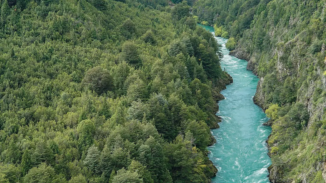 Futaleufu River in Reserva nacional Futaleufú