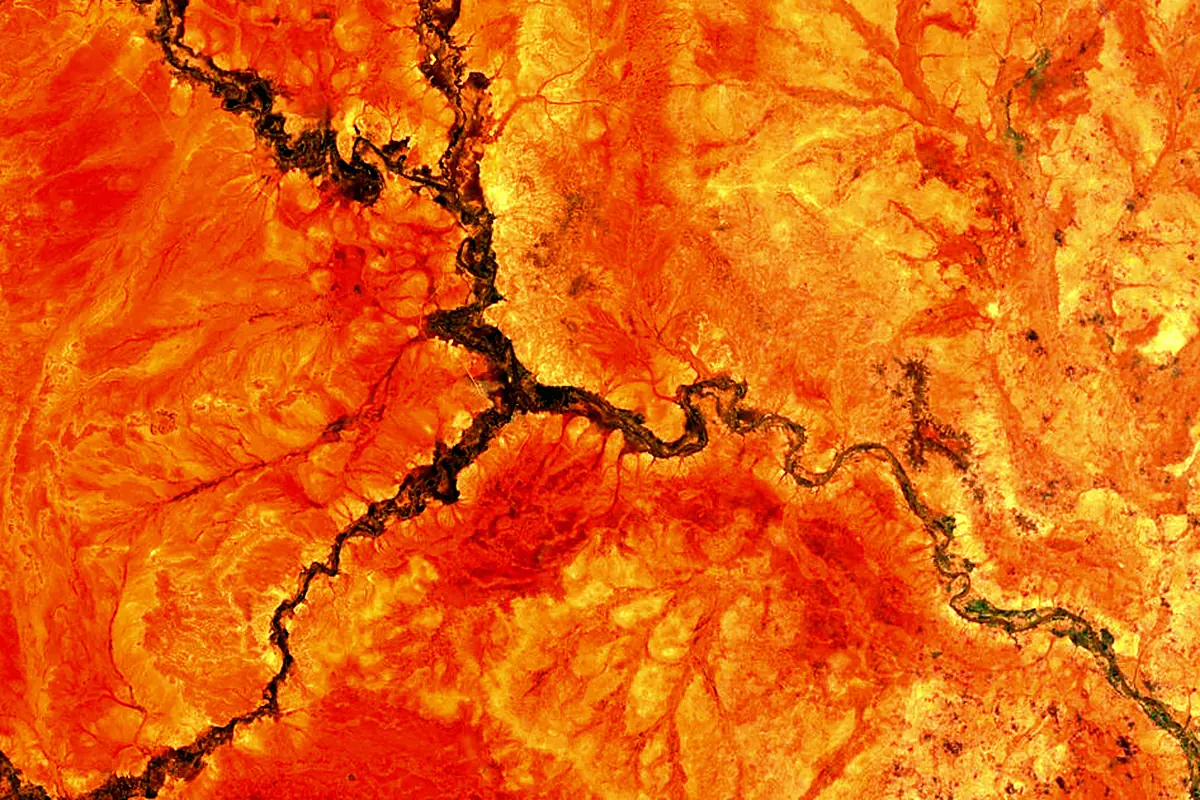 Ganale Dorya River: satellite view of the mouth