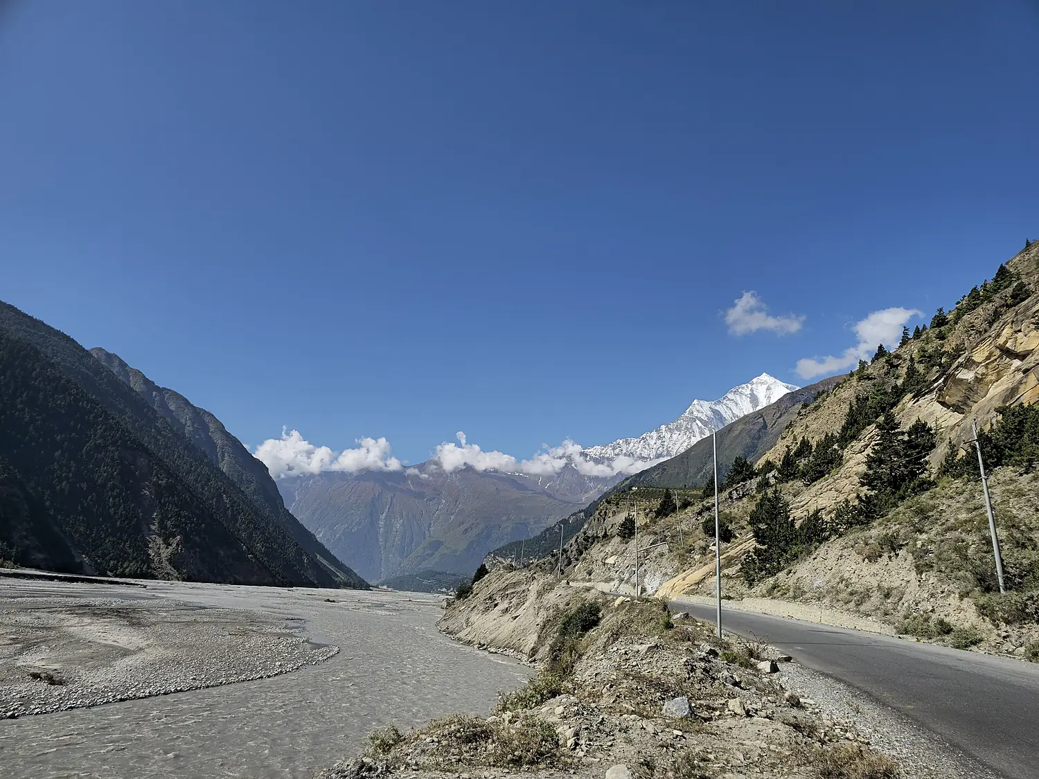 Riverbank of the Kali Gandaki River in Tukuche, Mustang District, Nepal