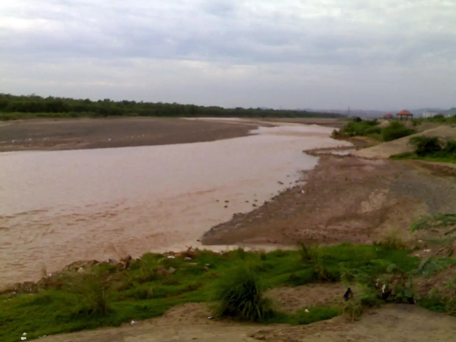 Ghaggar river in Panchkula