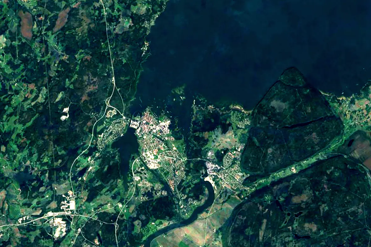 Göta älv: satellite view of the source