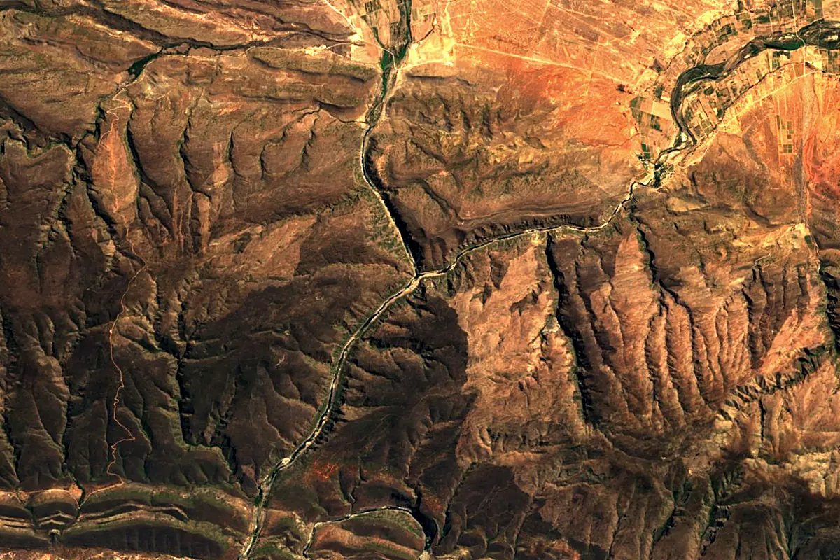 Gourits River: satellite view of the source