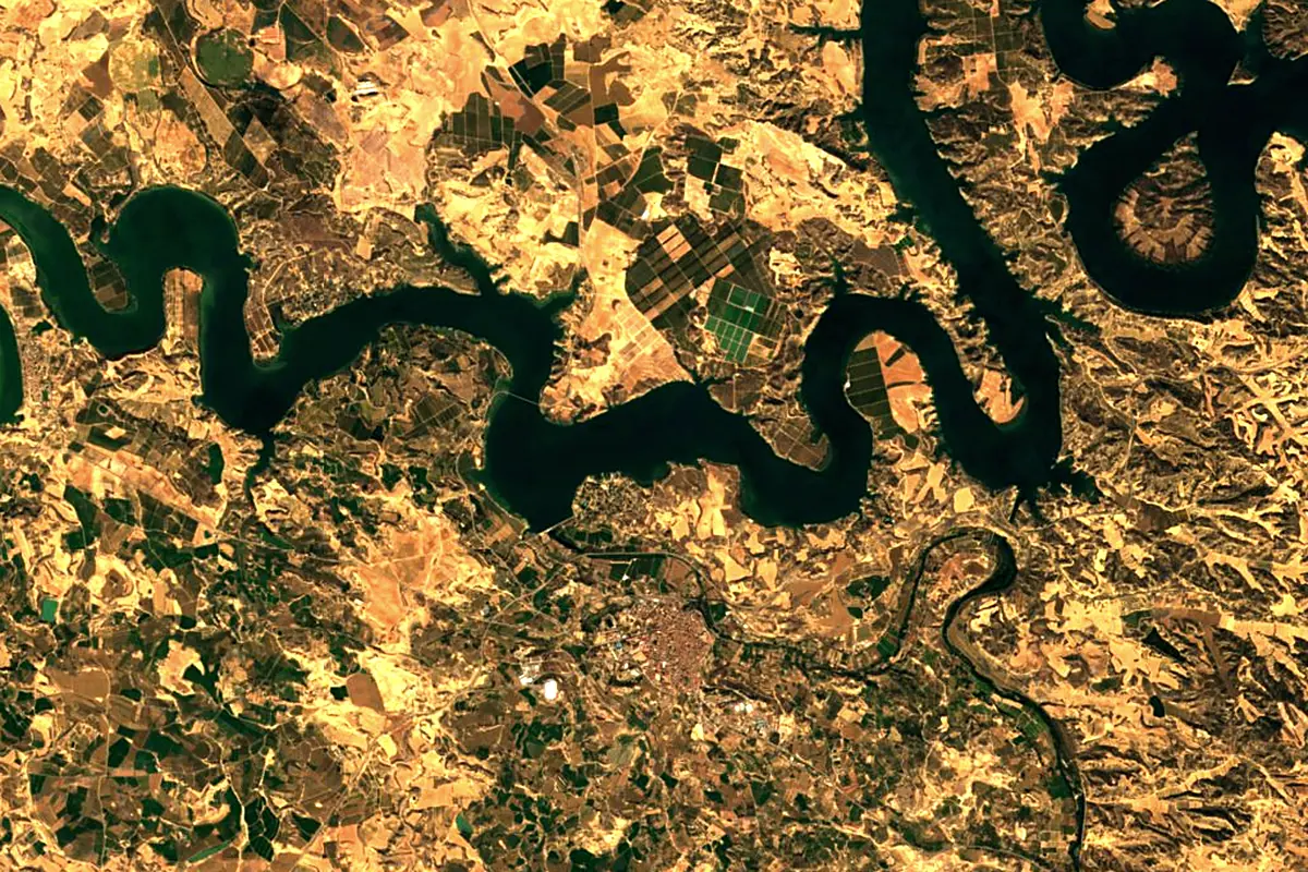Guadalope: satellite view of the mouth