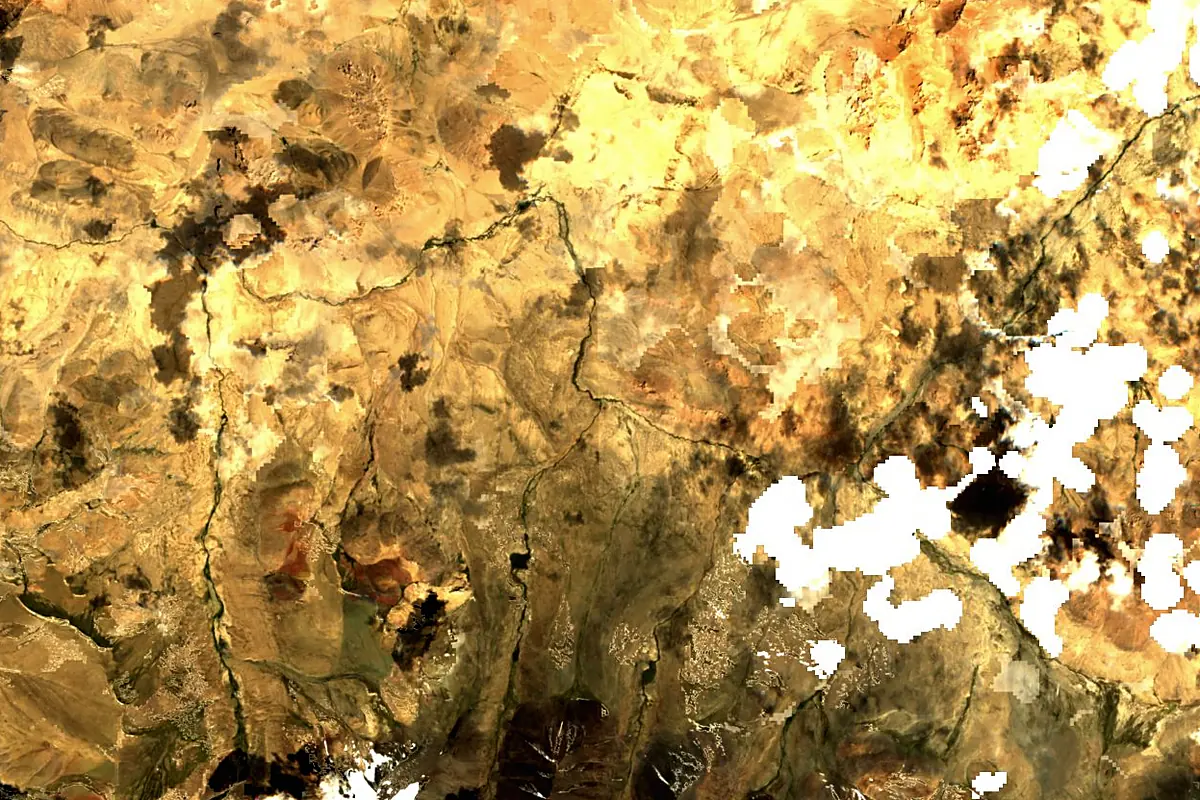 Gunt River: satellite view of the source