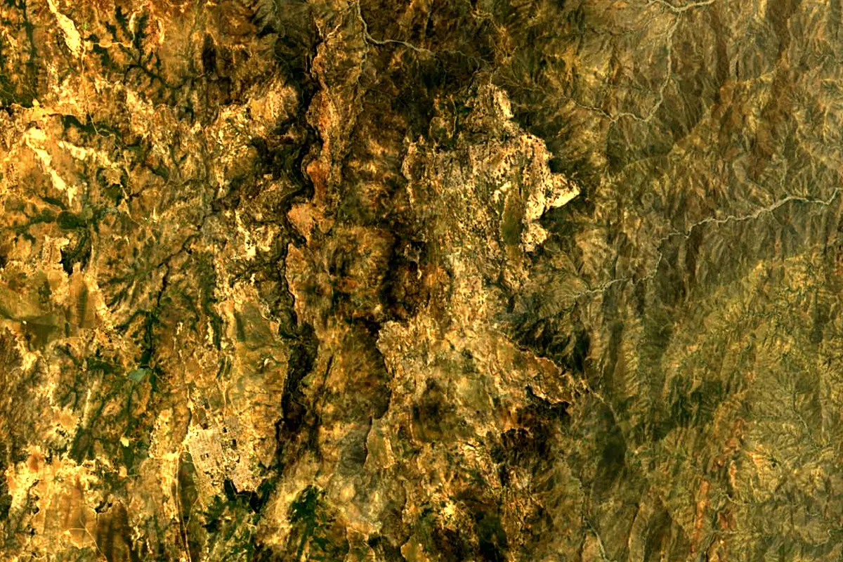 Haddas River: satellite view of the source