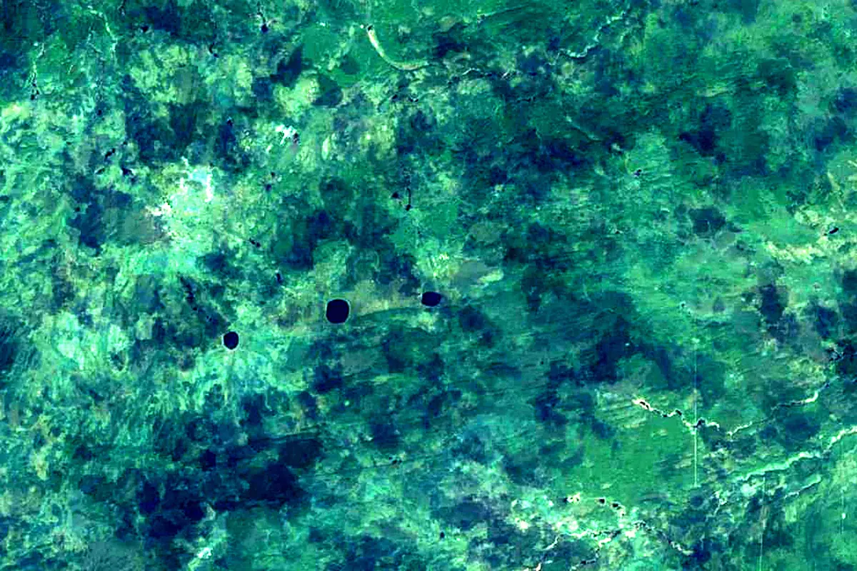 Hay River: satellite view of the source