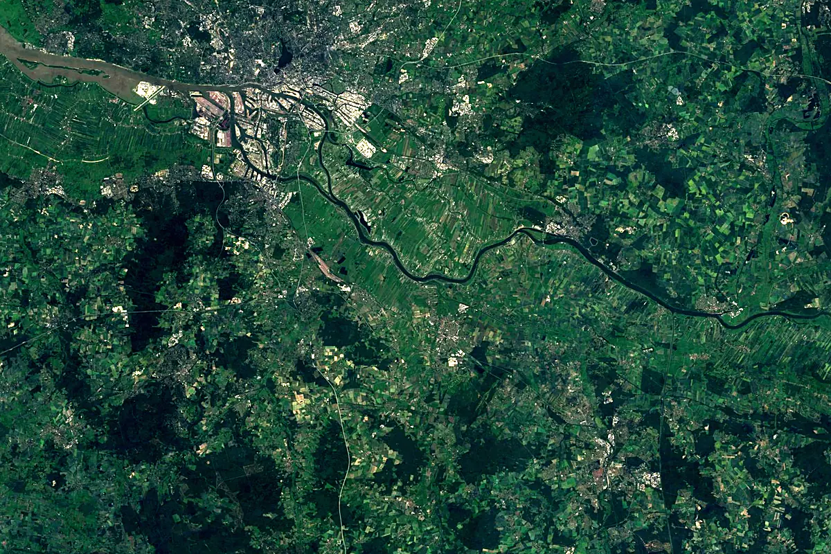 Ilmenau: satellite view of the mouth