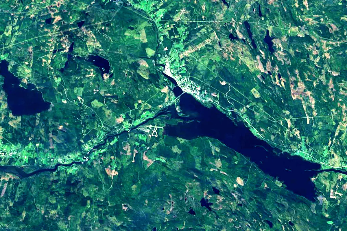 Indalsälven: satellite view of the source