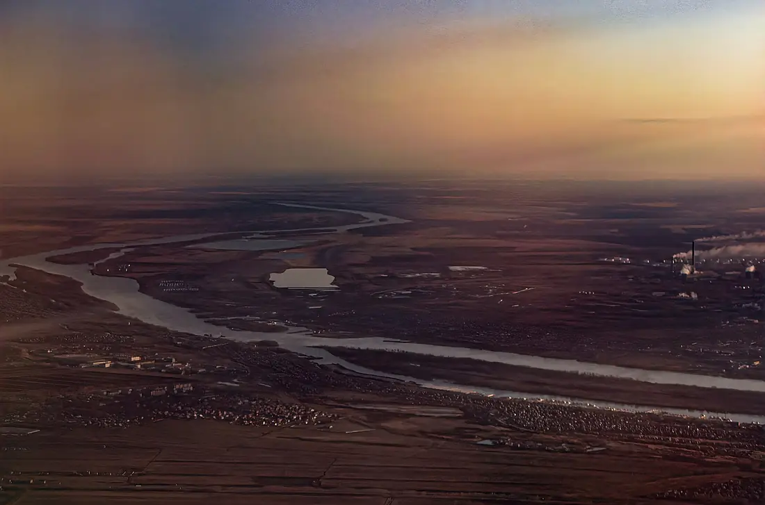 Irtysh from air over Omsk