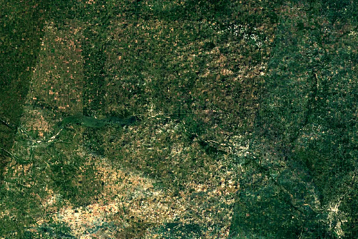 James River: satellite view of the mouth