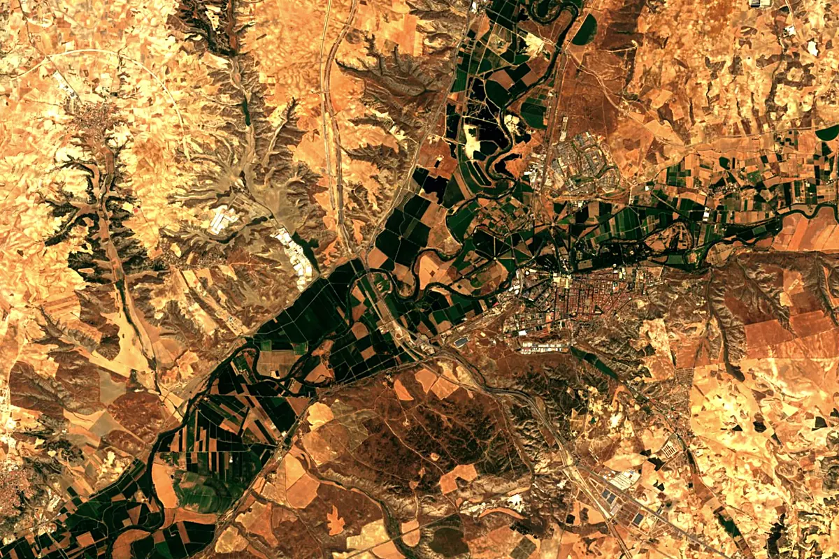 Jarama: satellite view of the mouth
