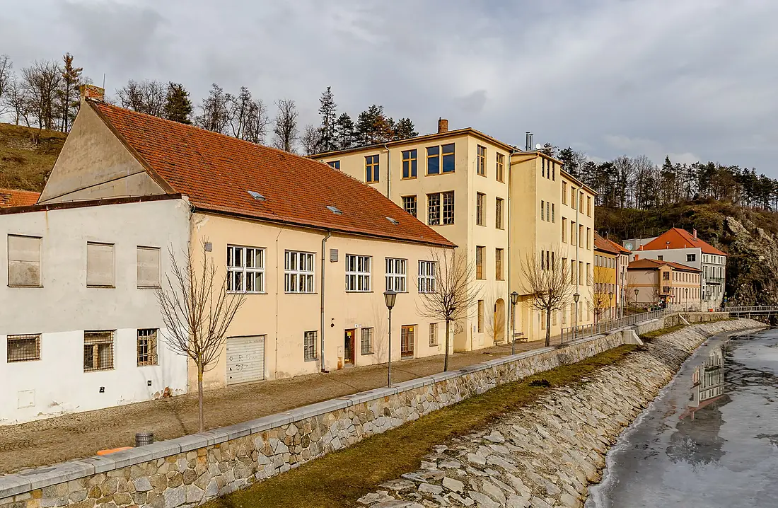 Buildings by Jihlava River, Třebíč, Czech Republic