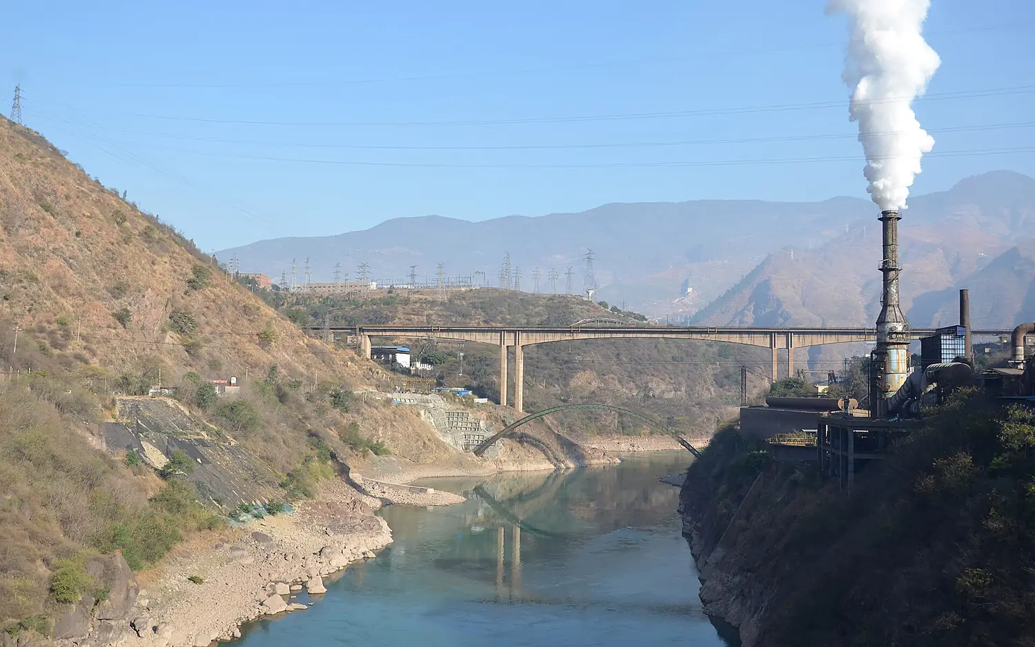 Jinsha River from the Hehuachi Bridge