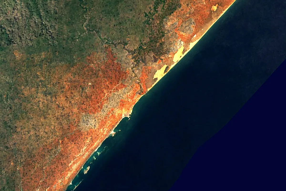 Jubba River: satellite view of the mouth