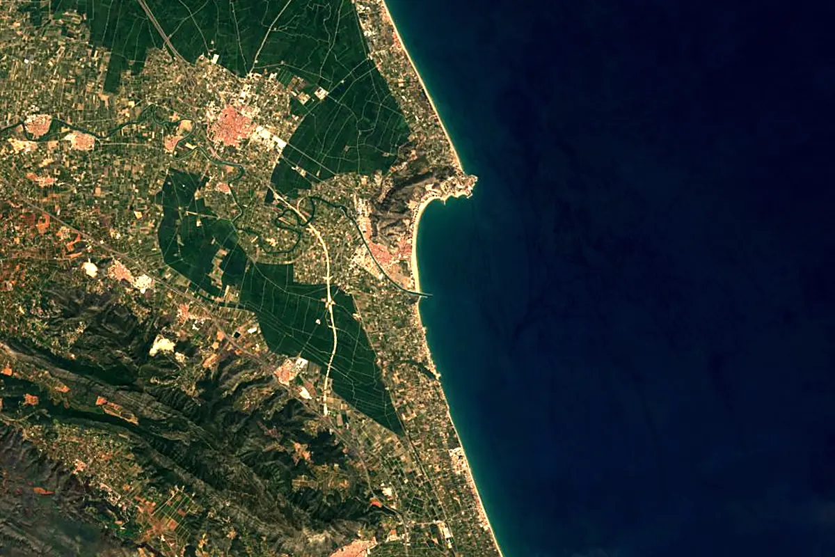 Júcar: satellite view of the mouth
