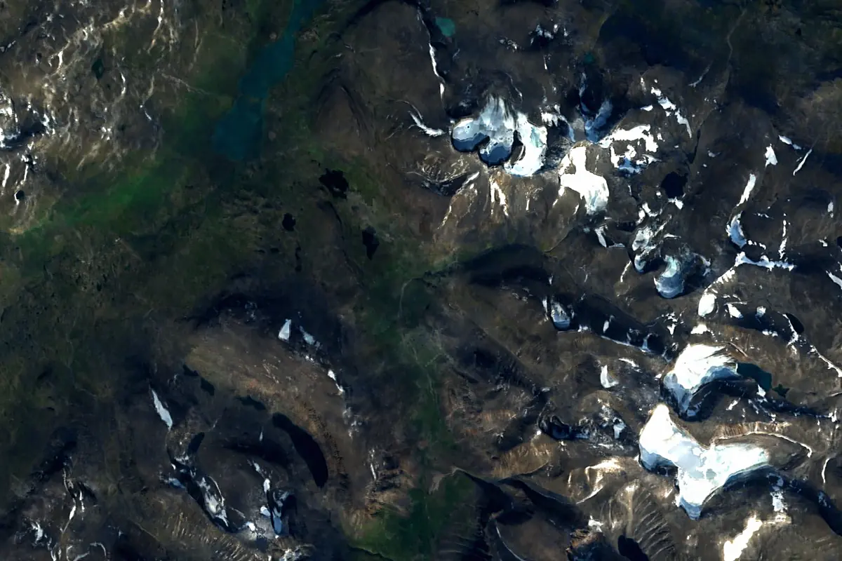 Kalix River: satellite view of the source