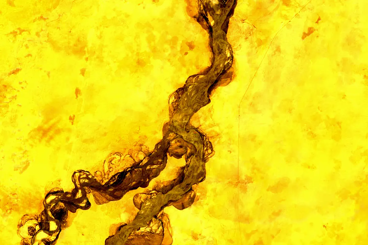 Karakash River: satellite view of the mouth