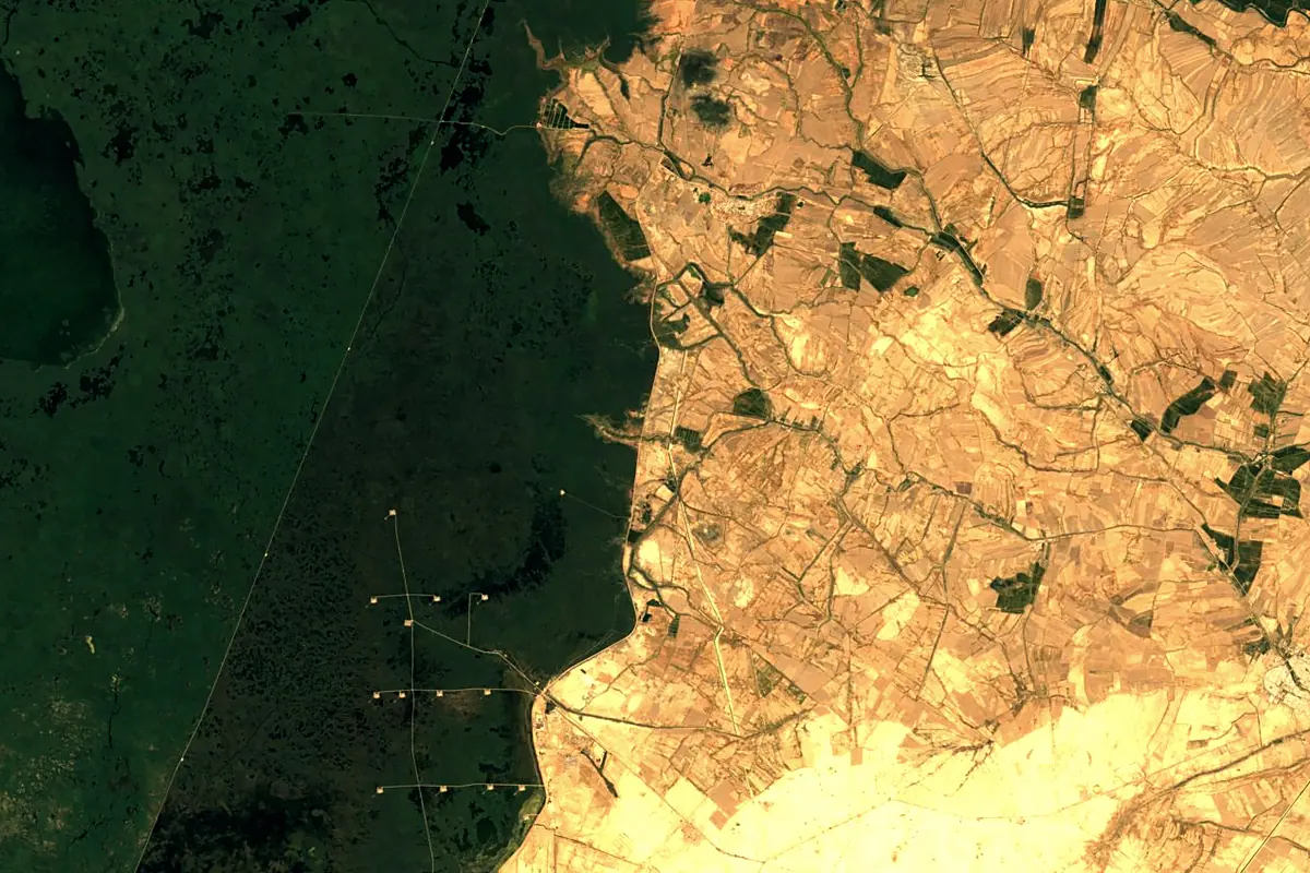 Karkheh River: satellite view of the mouth