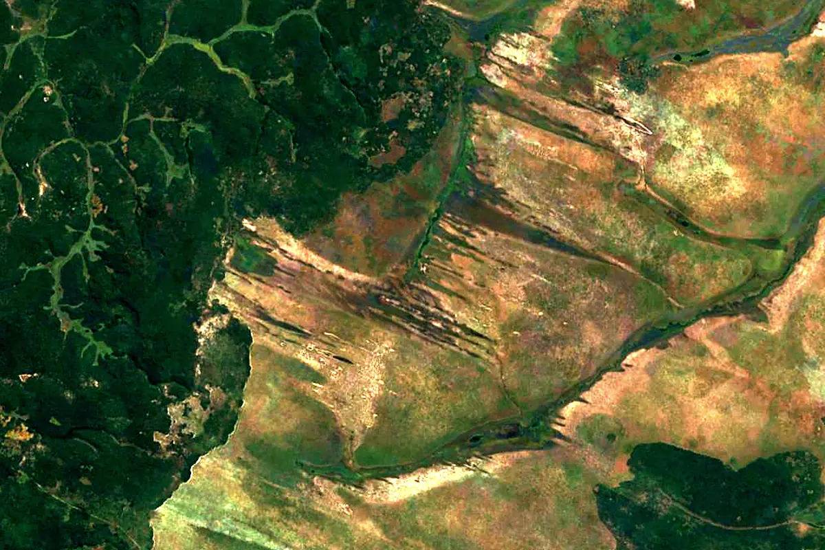 Kasai River: satellite view of the source