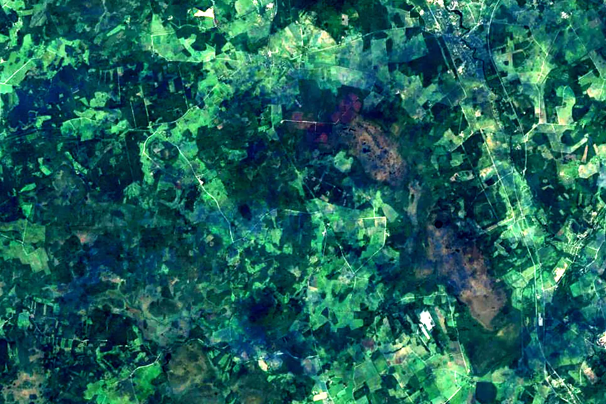 Kasari River: satellite view of the source