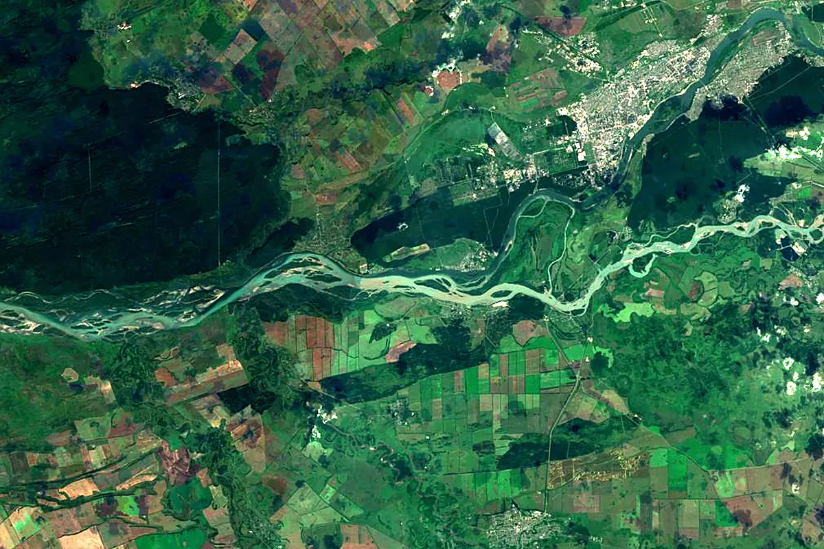 Katun: satellite view of the mouth