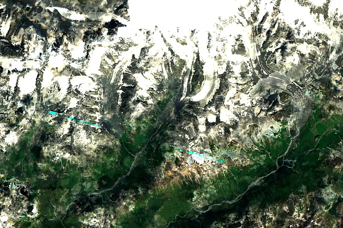 Katun: satellite view of the source