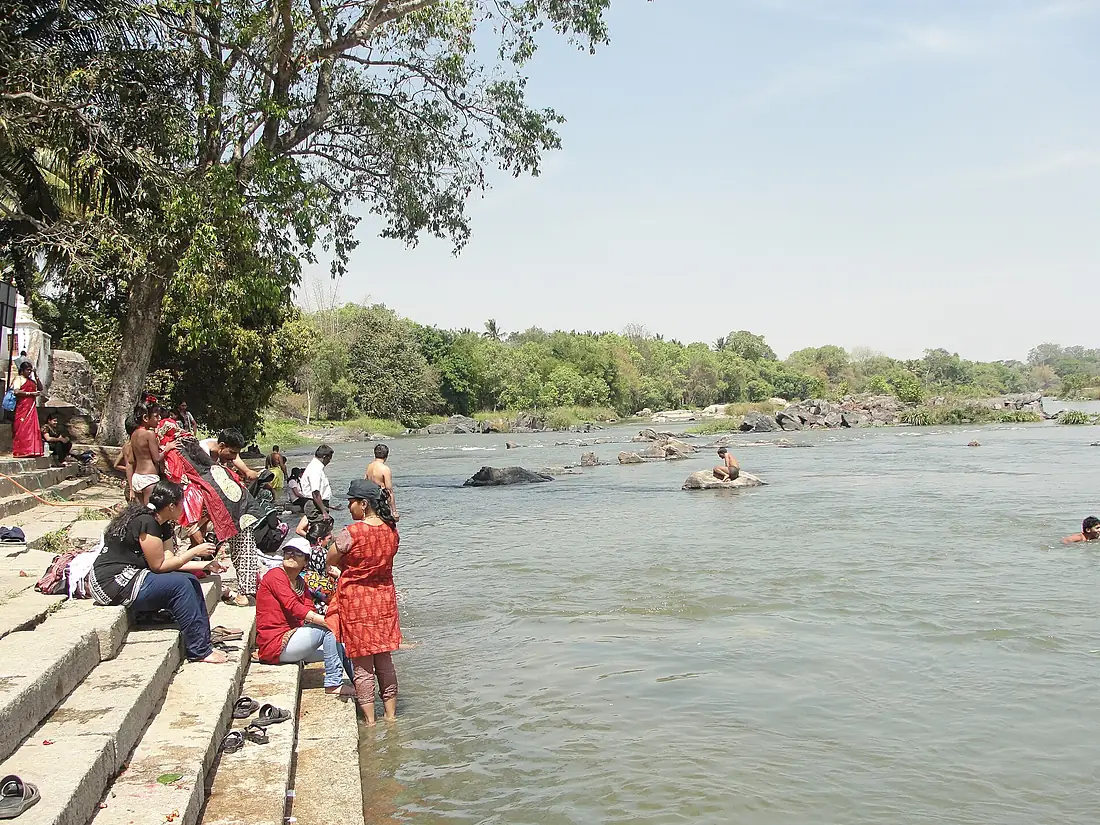 Kaveri banks near Nimishamba temple, Mysore