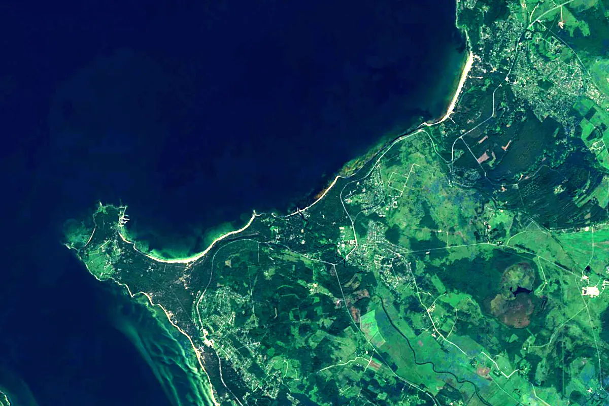Keila River: satellite view of the mouth