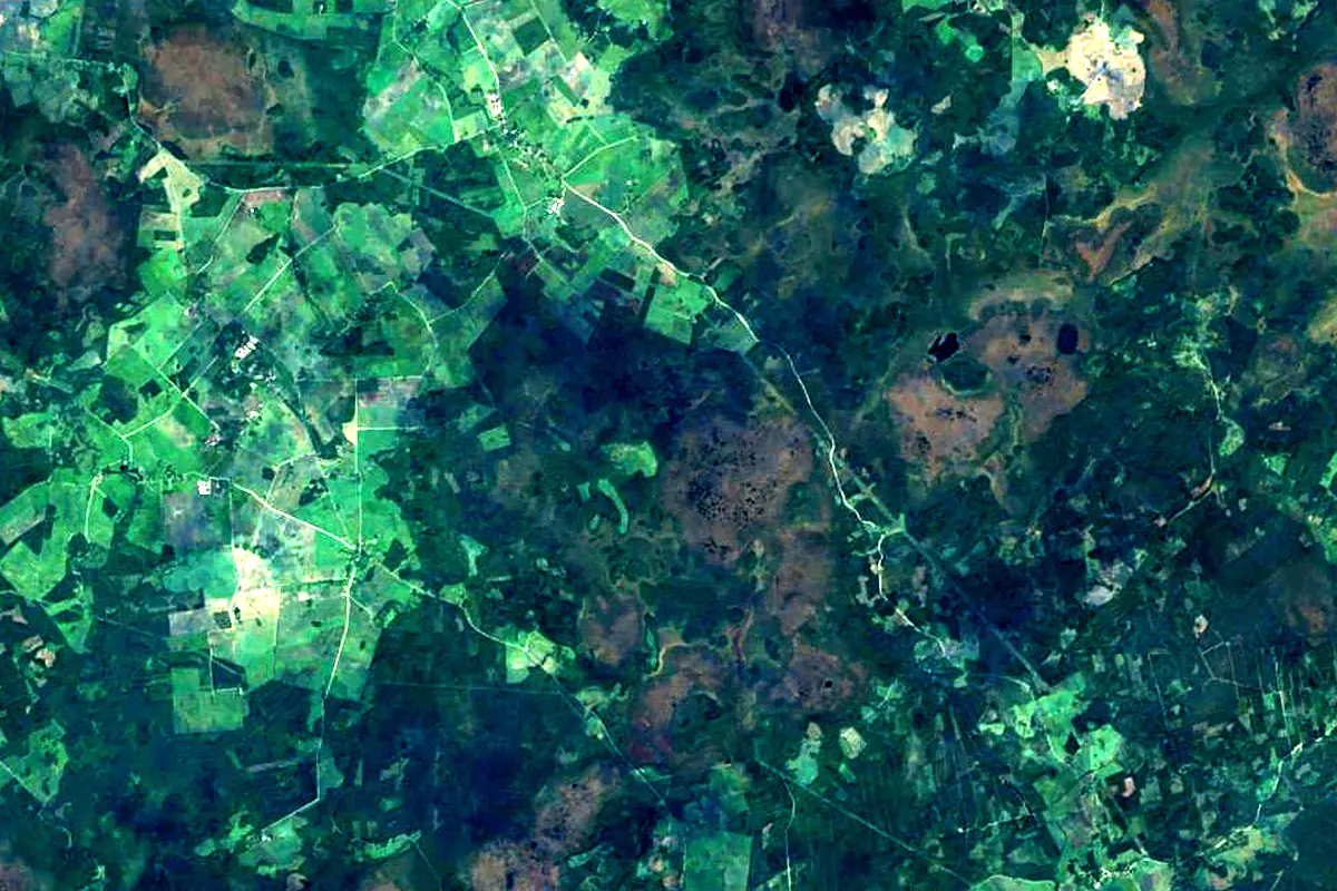 Keila River: satellite view of the source