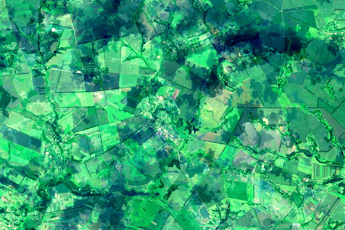Khorol River: satellite view of the source