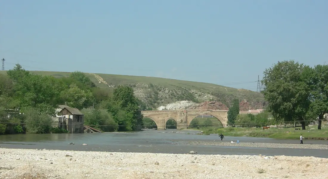 Khrami River Red Bridge