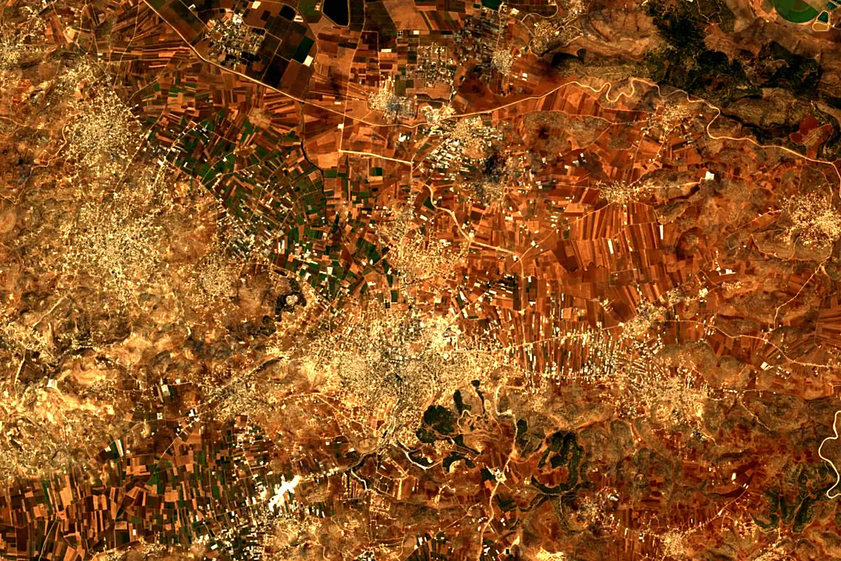Kishon River: satellite view of the source
