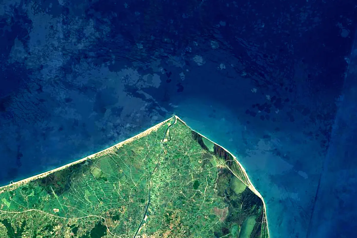 Kızılırmak River: satellite view of the mouth