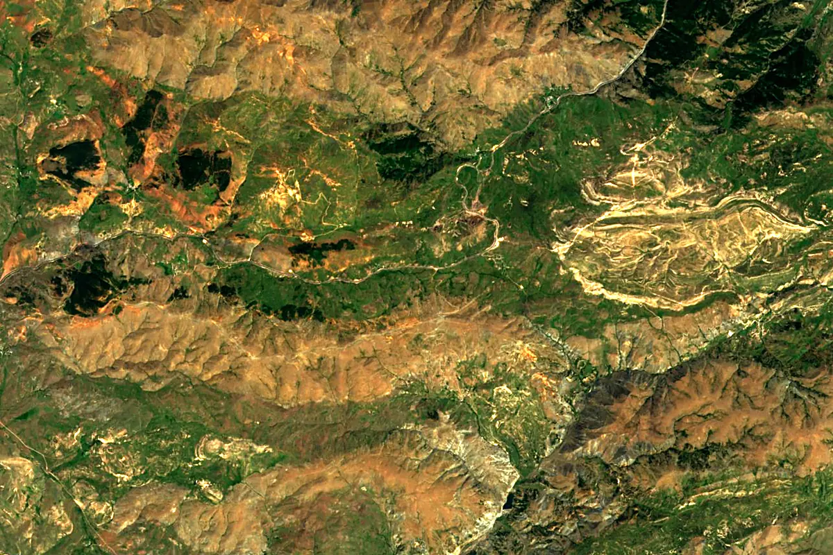 Kızılırmak River: satellite view of the source