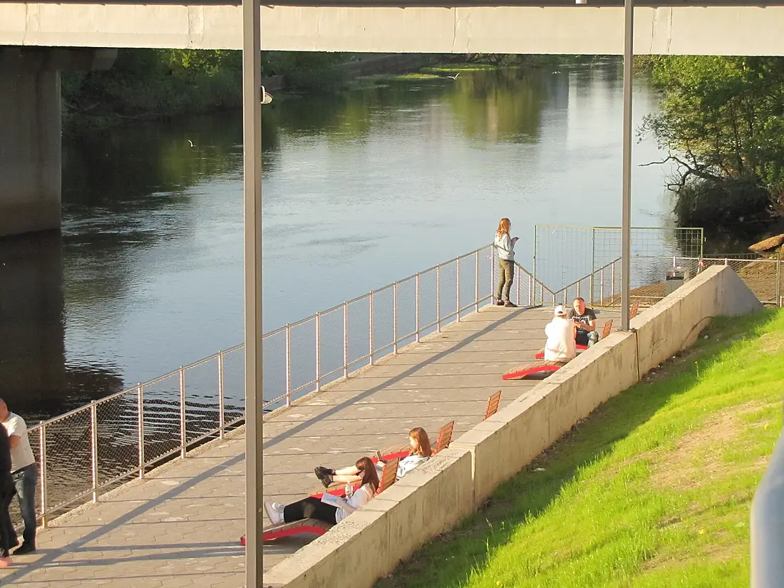 Deck-chairs on the Klyazma quay of Orekhovo Zuevo