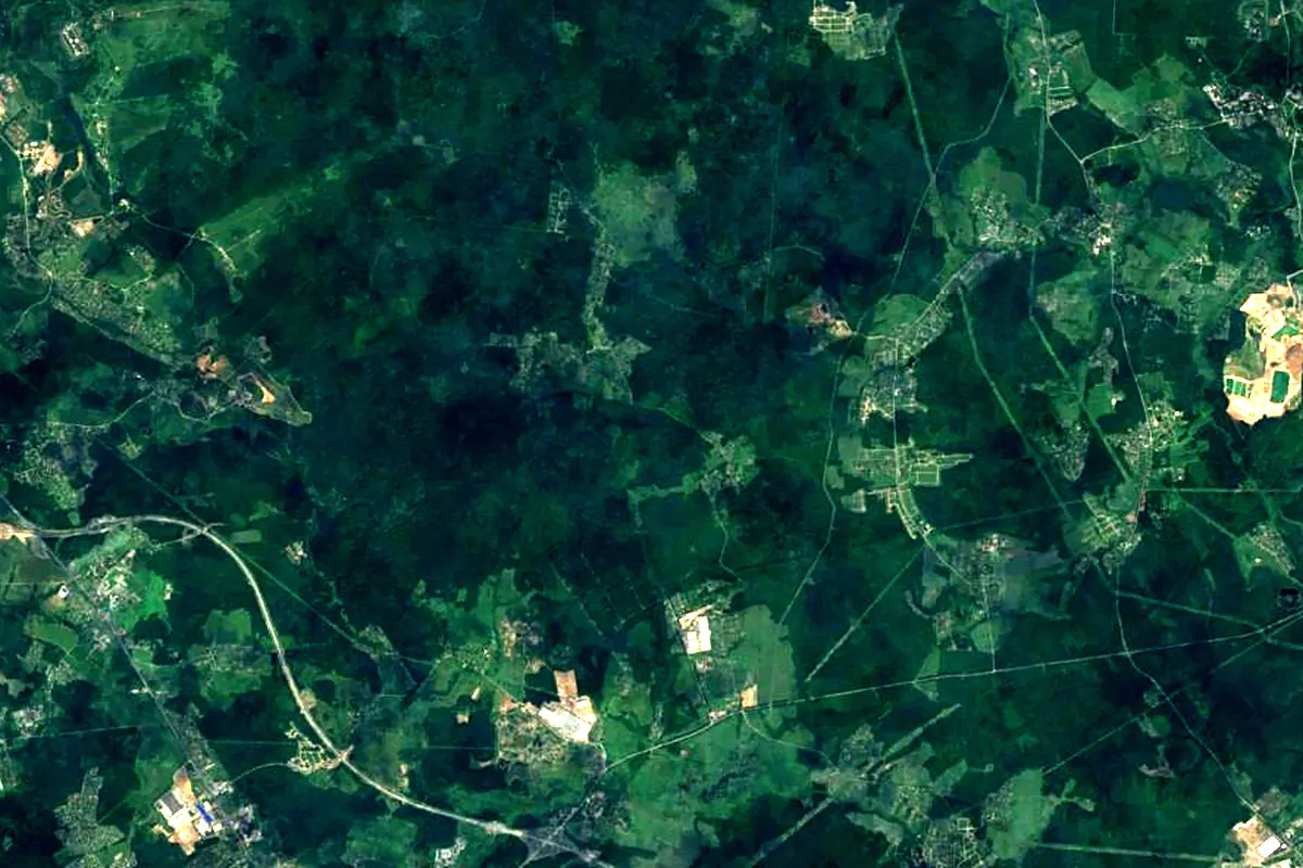 Klyazma: satellite view of the source